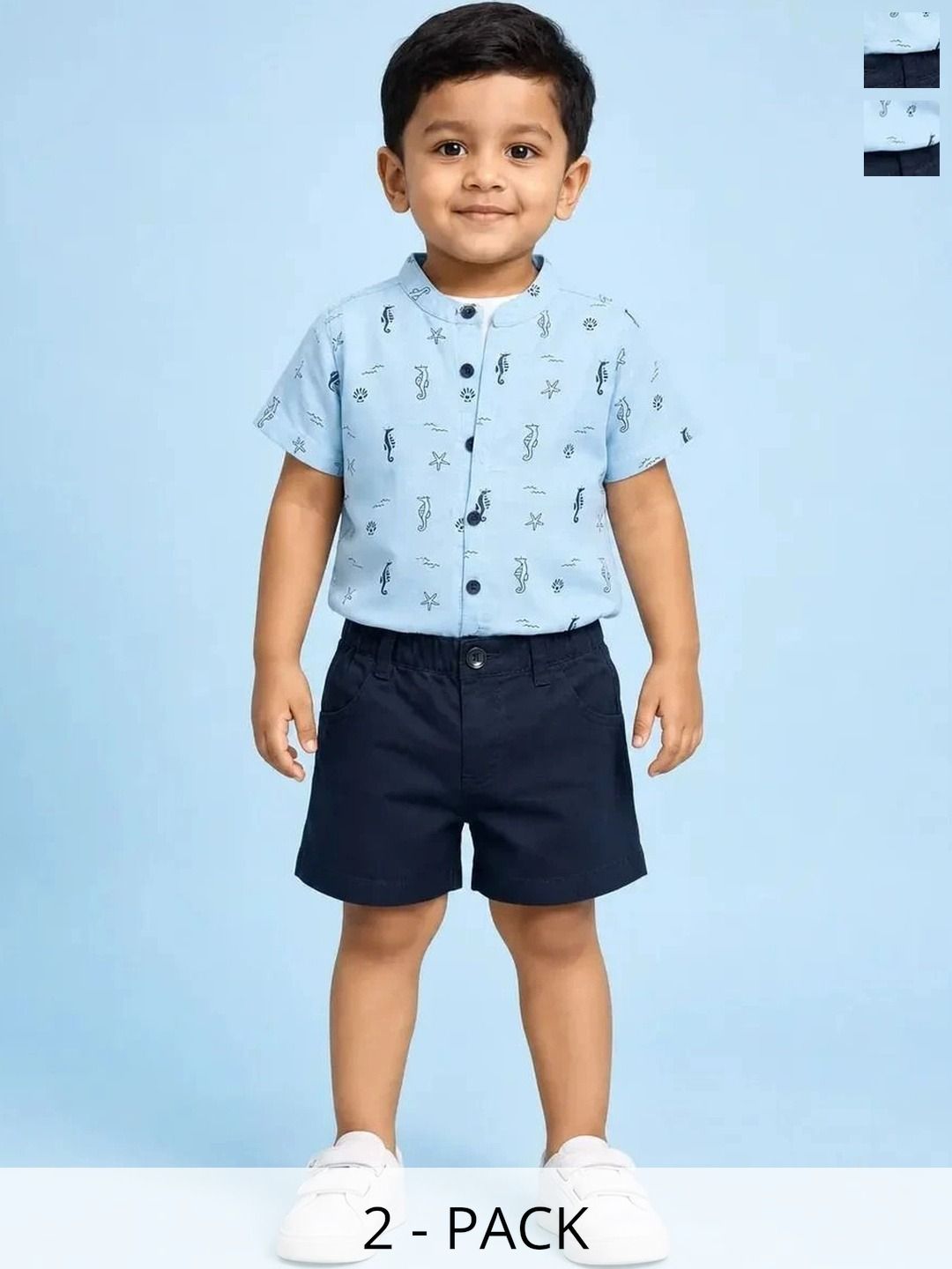 Bloomup Boys Printed Shirt with Shorts-picture-22