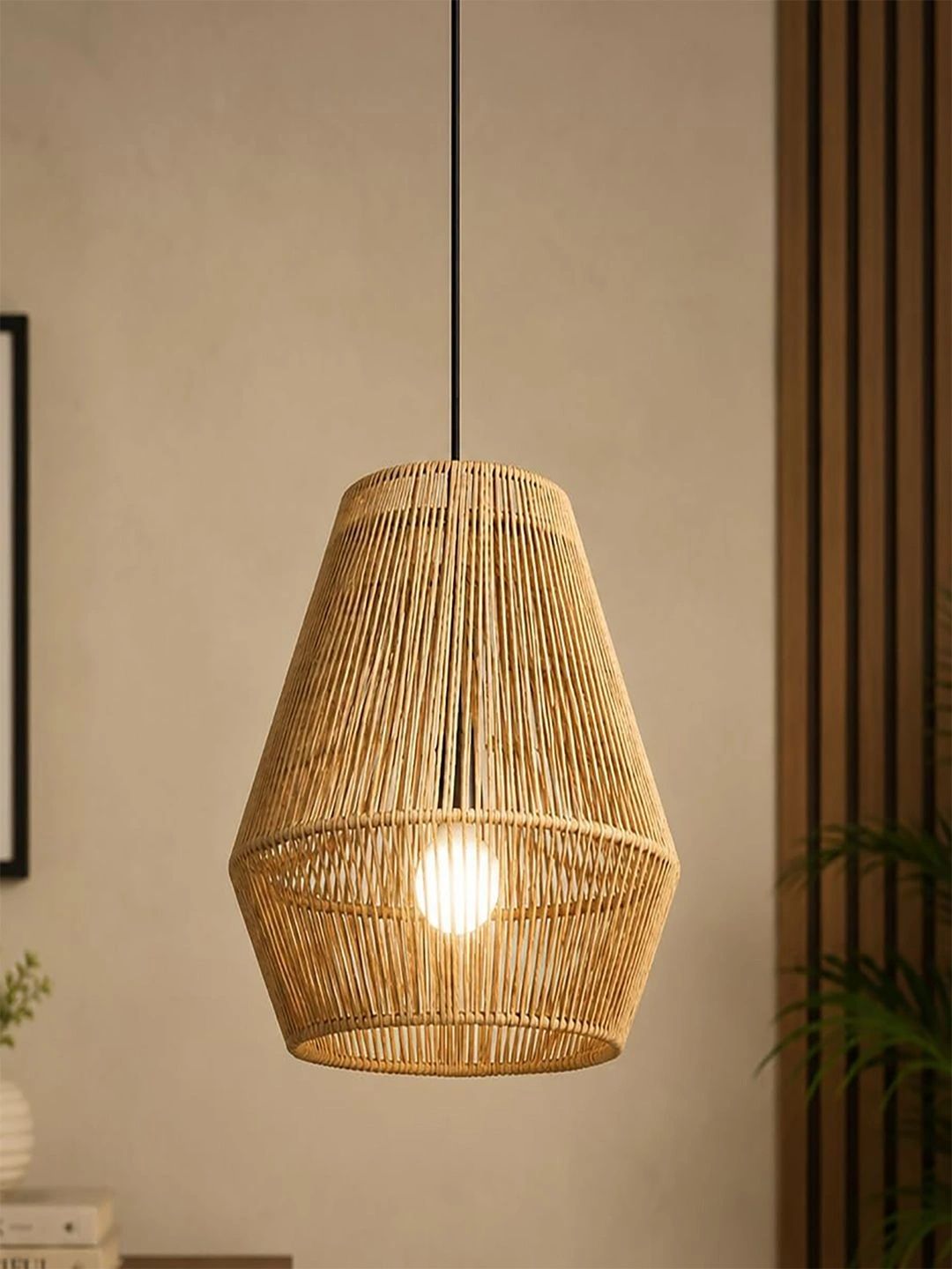 Decorcity Beige Textured Ceiling Lamp-picture-23
