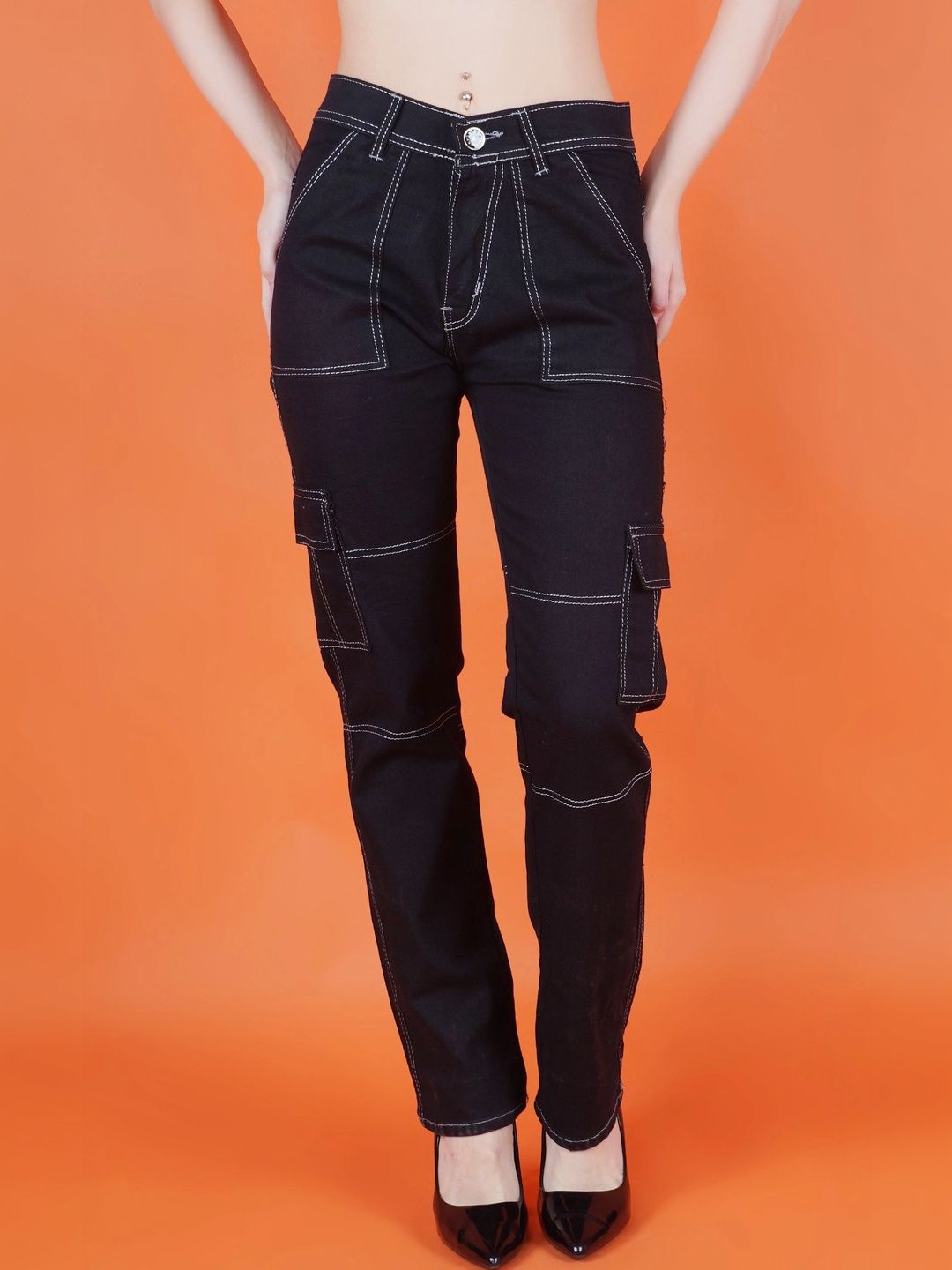 HERE&NOW Women Classic Cargos Trousers-picture-58