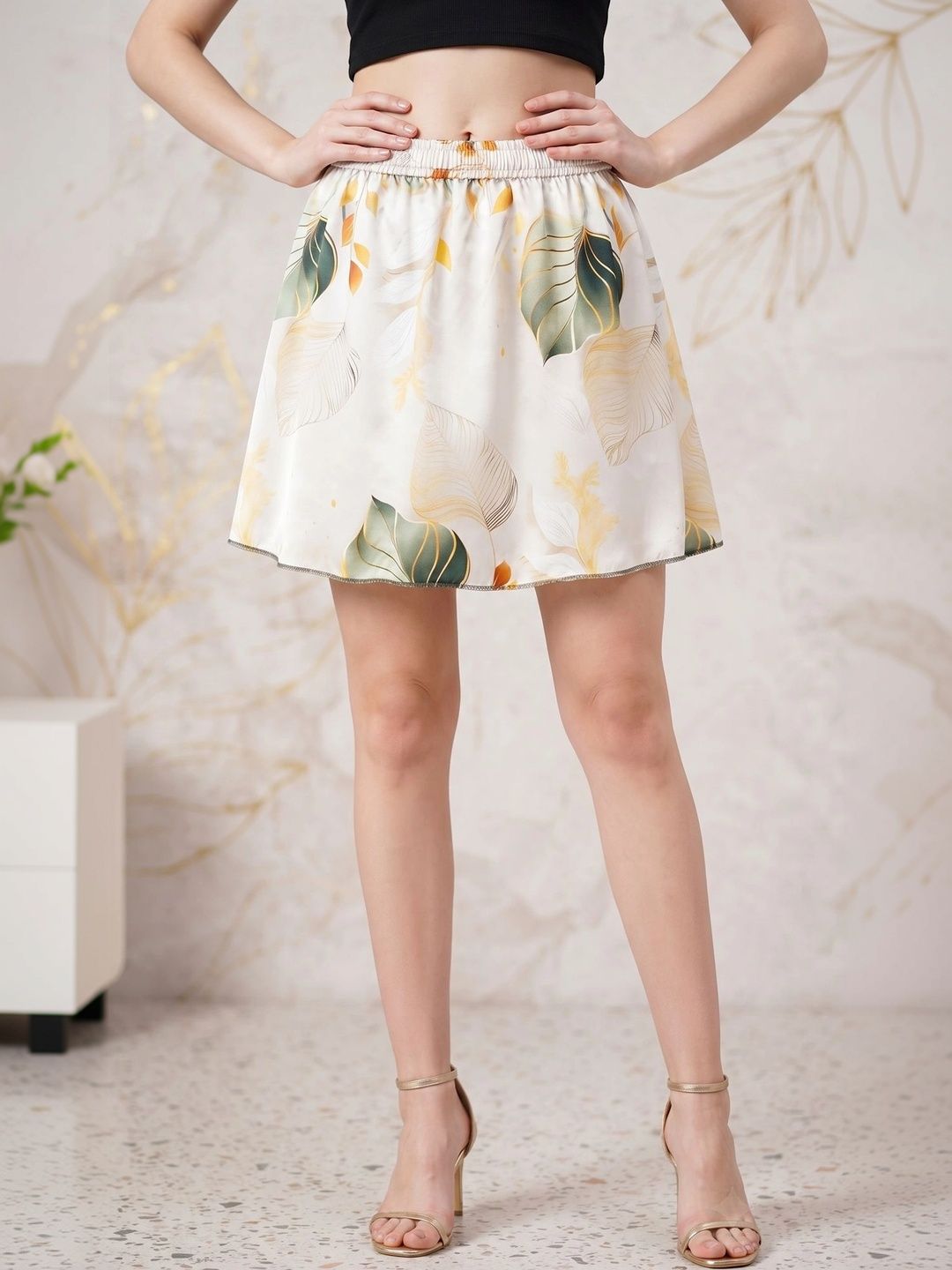 Vagisha Women Floral Tropical Mini A-Line Skirt-picture-20