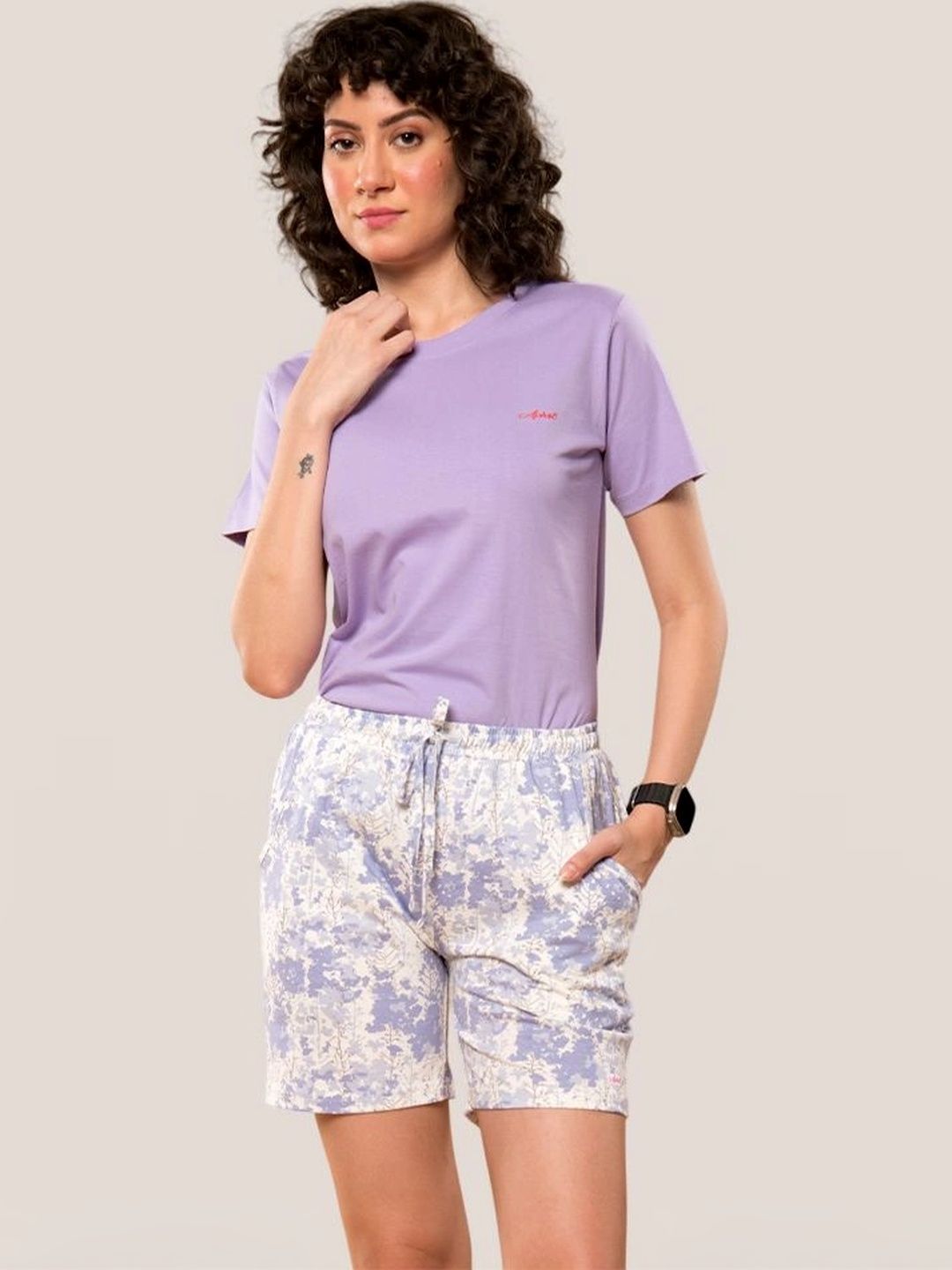 Aphro Women Floral Printed Shorts-picture-17