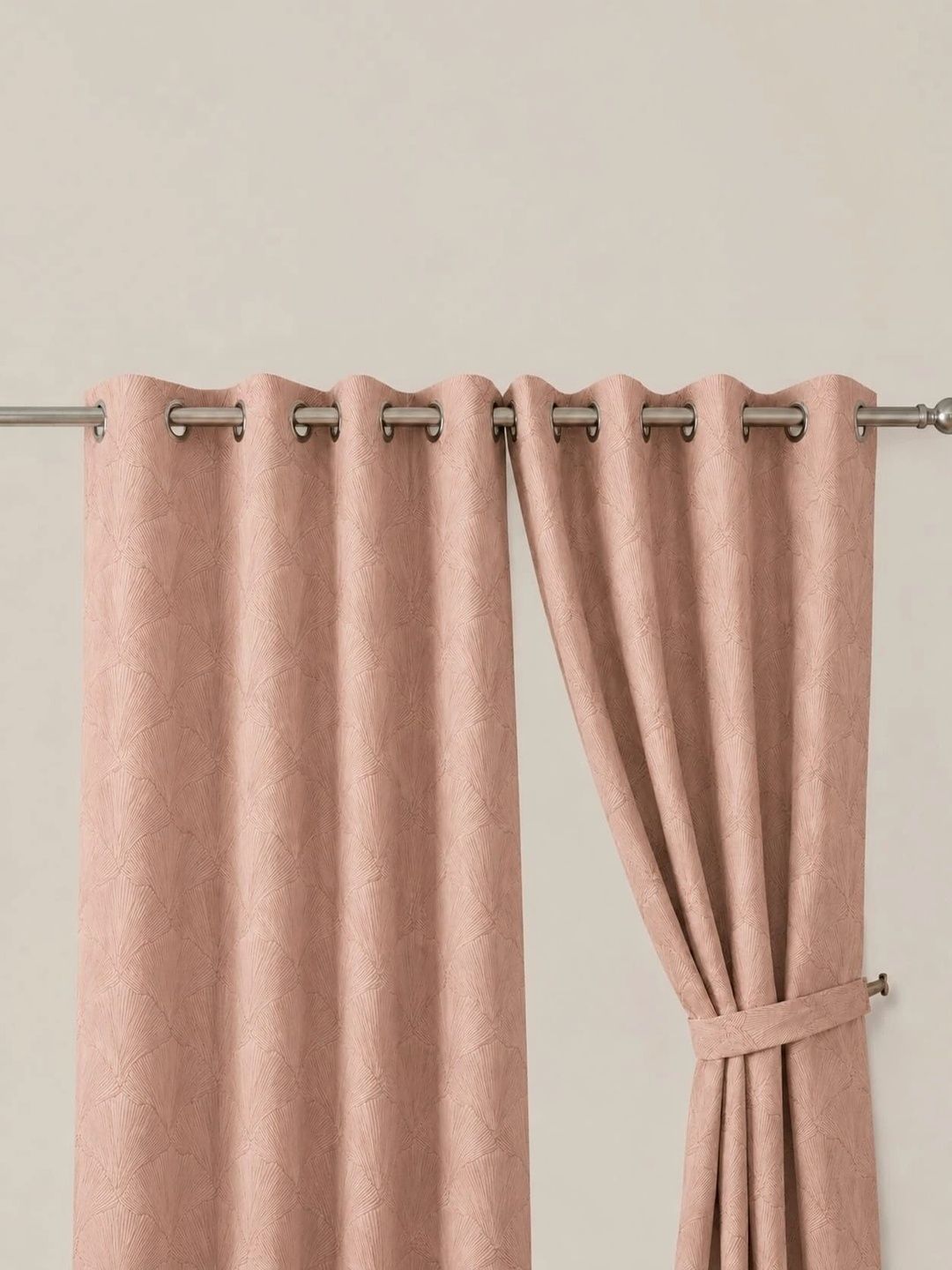 VRINDAKUL Multicoloured Set of 2 Sheer Door Curtain-picture-39