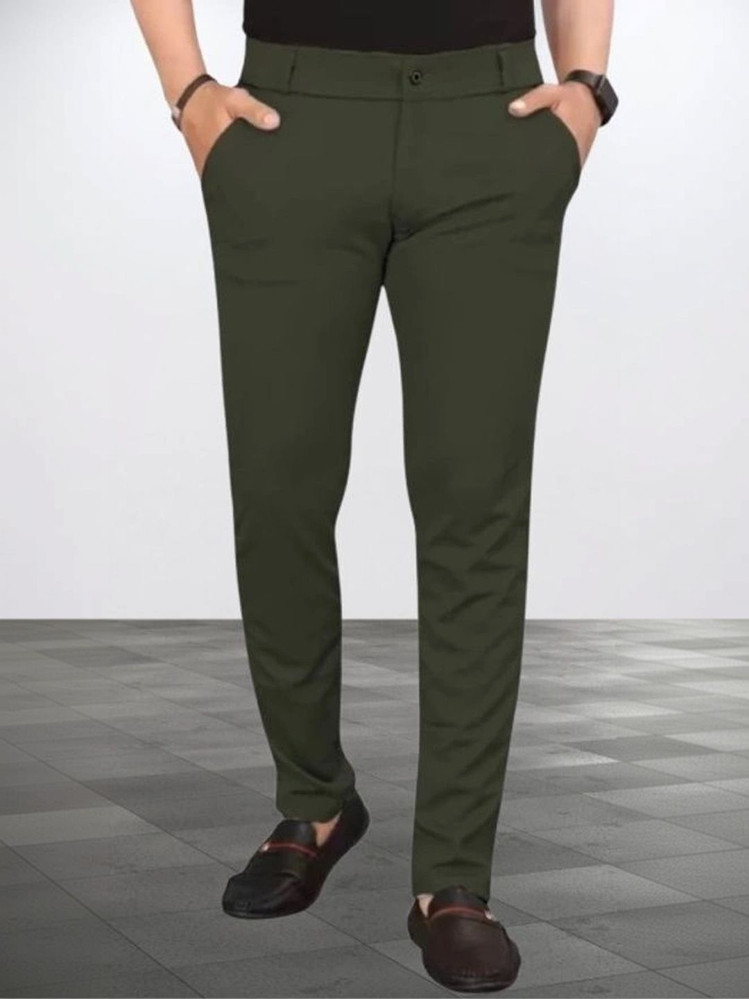 Nk staylish Men Smart Slim Fit Trousers-picture-14