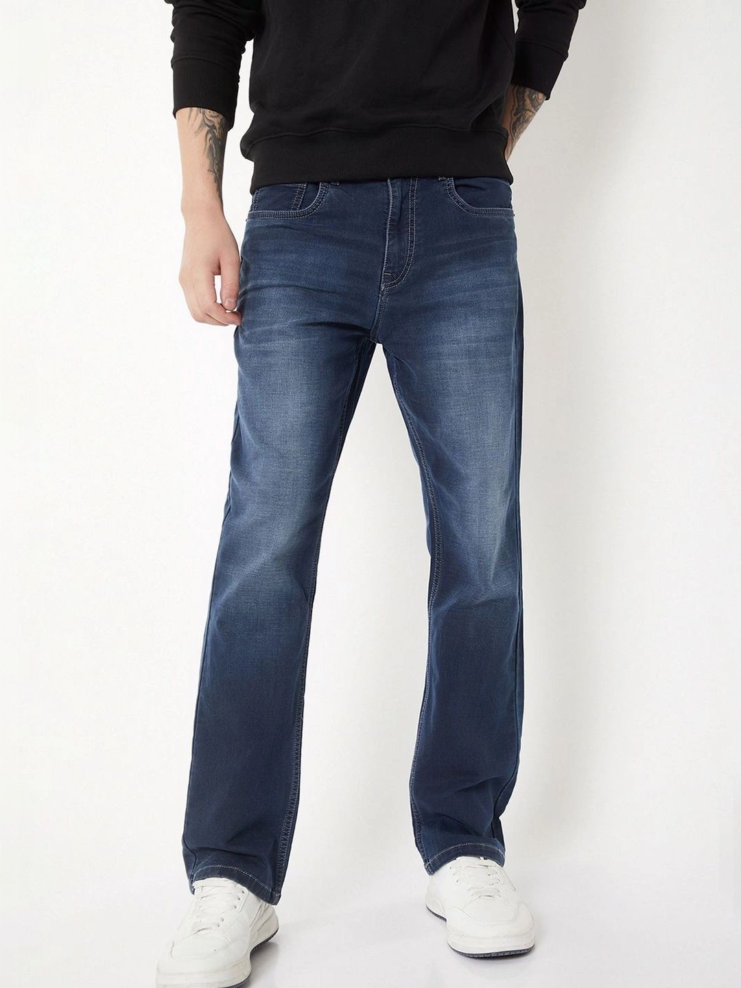 max Men Regular Fit Mid-Rise Low Distress Stretchable Jeans-picture-20