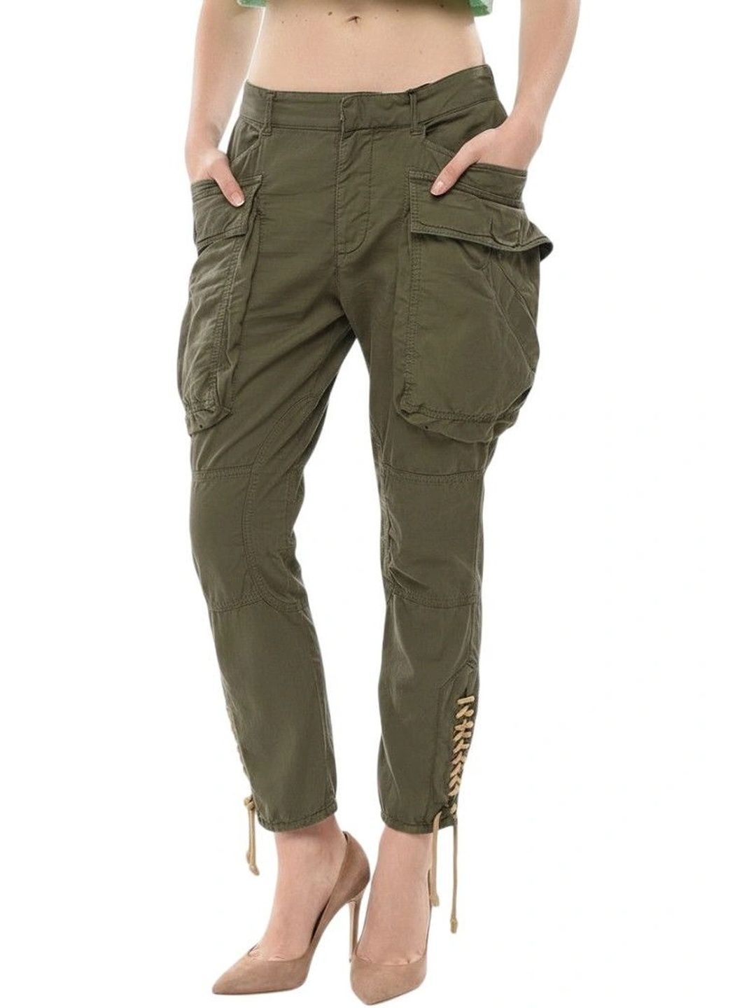 Dsquared2 Women Tapered Fit Easy Wash Cargos Trousers-picture-24