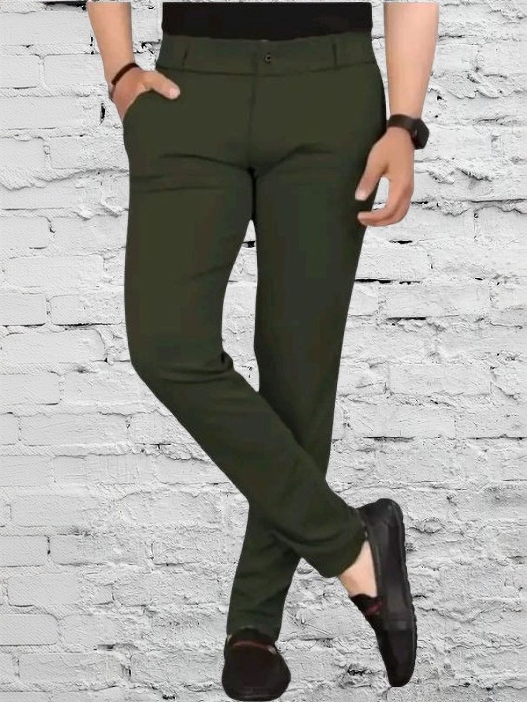 Nk staylish Men Smart Slim Fit Easy Wash Trousers-picture-18