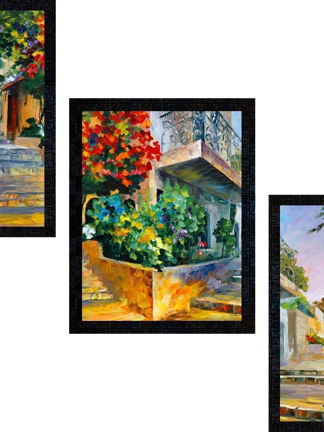 PnF Yellow & Green Set of 3 Piece Wood Other Wall Paintings-image-16