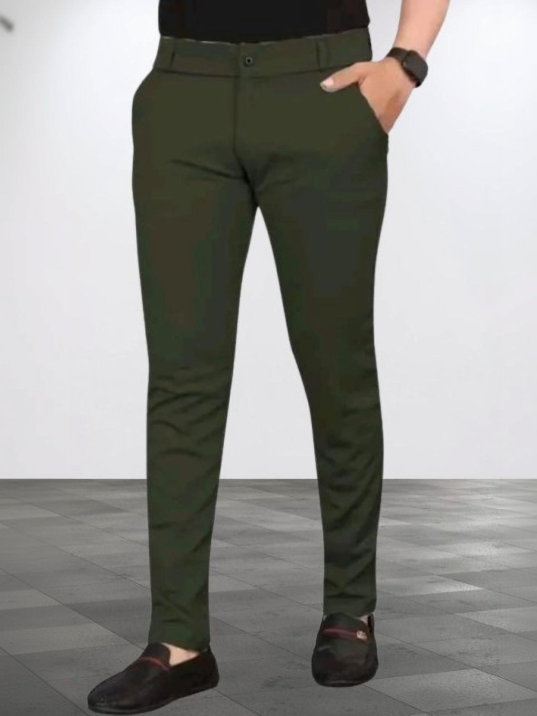 Nk staylish Men Smart Slim Fit Easy Wash Trousers-picture-36