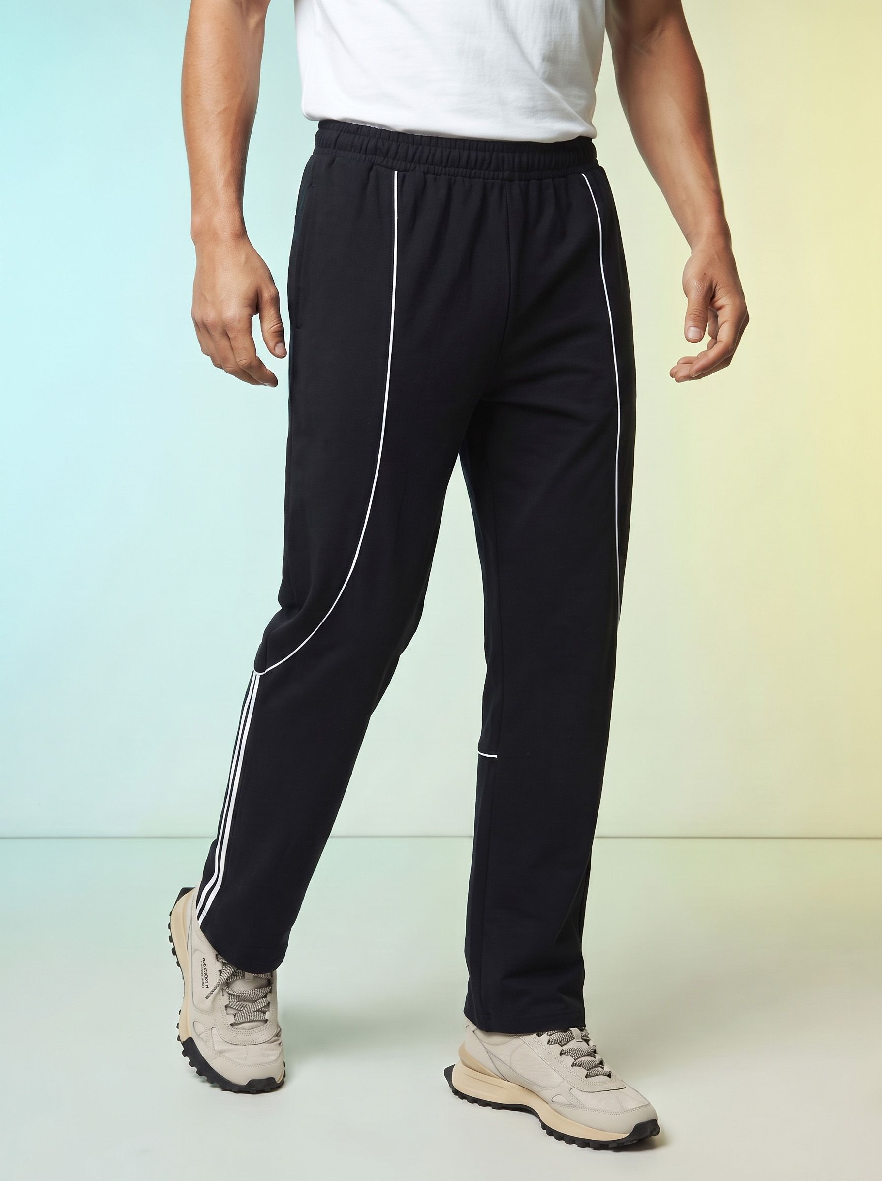 HRX by Hrithik Roshan Men Relaxed Fit Striped Track Pants-image-41