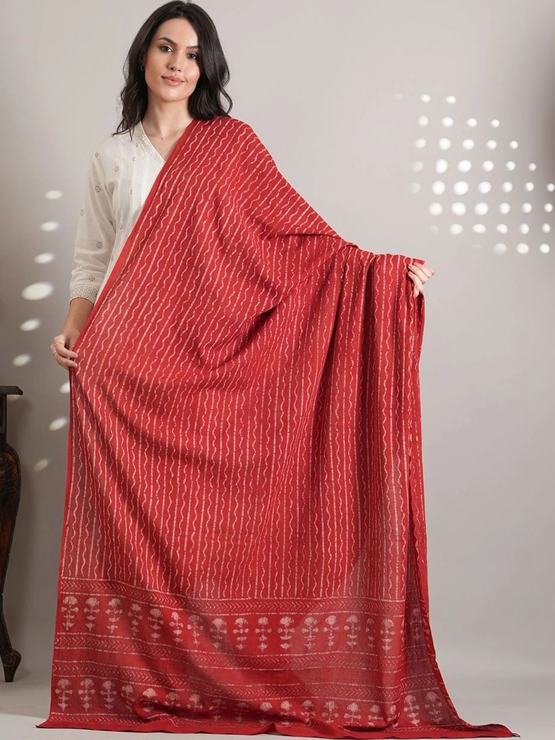Style Shoes Ethnic Motifs Printed Pure Cotton Batik Dupatta-picture-13