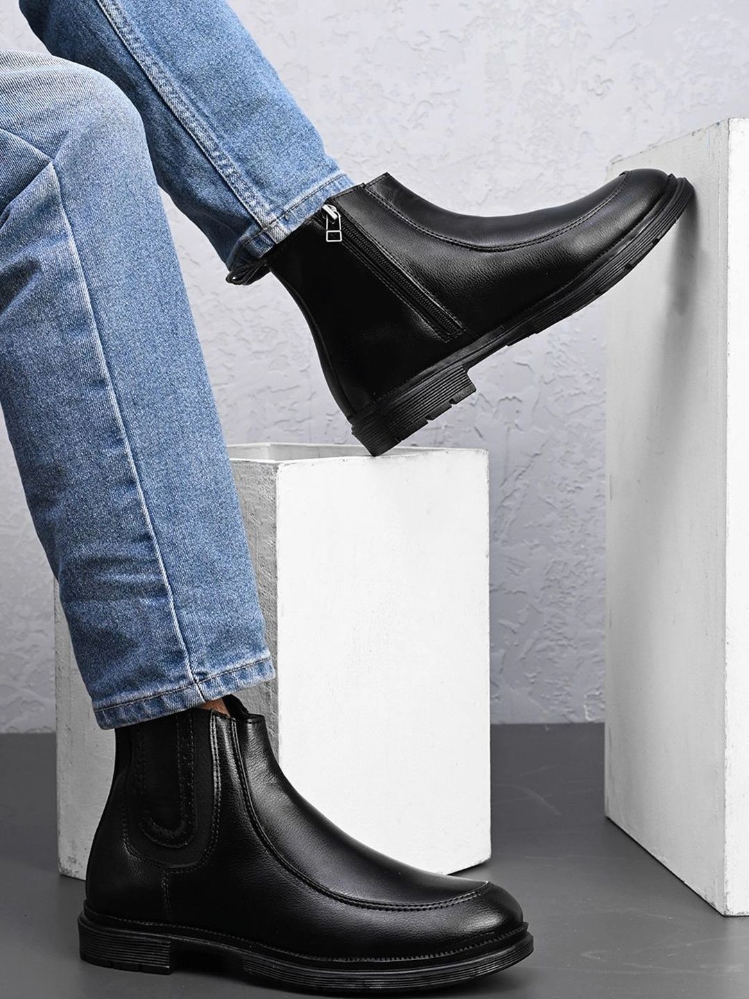 Killer Men Round Toe Chelsea Boots-image-35