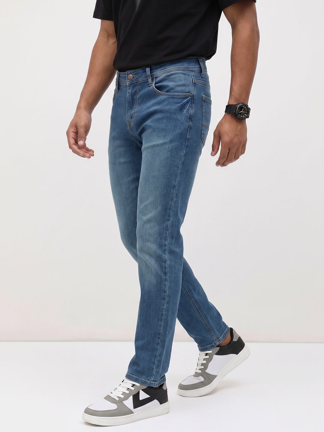 The Roadster Life Co. Men Slim Fit Heavy Fade Stretchable Jeans-picture-18