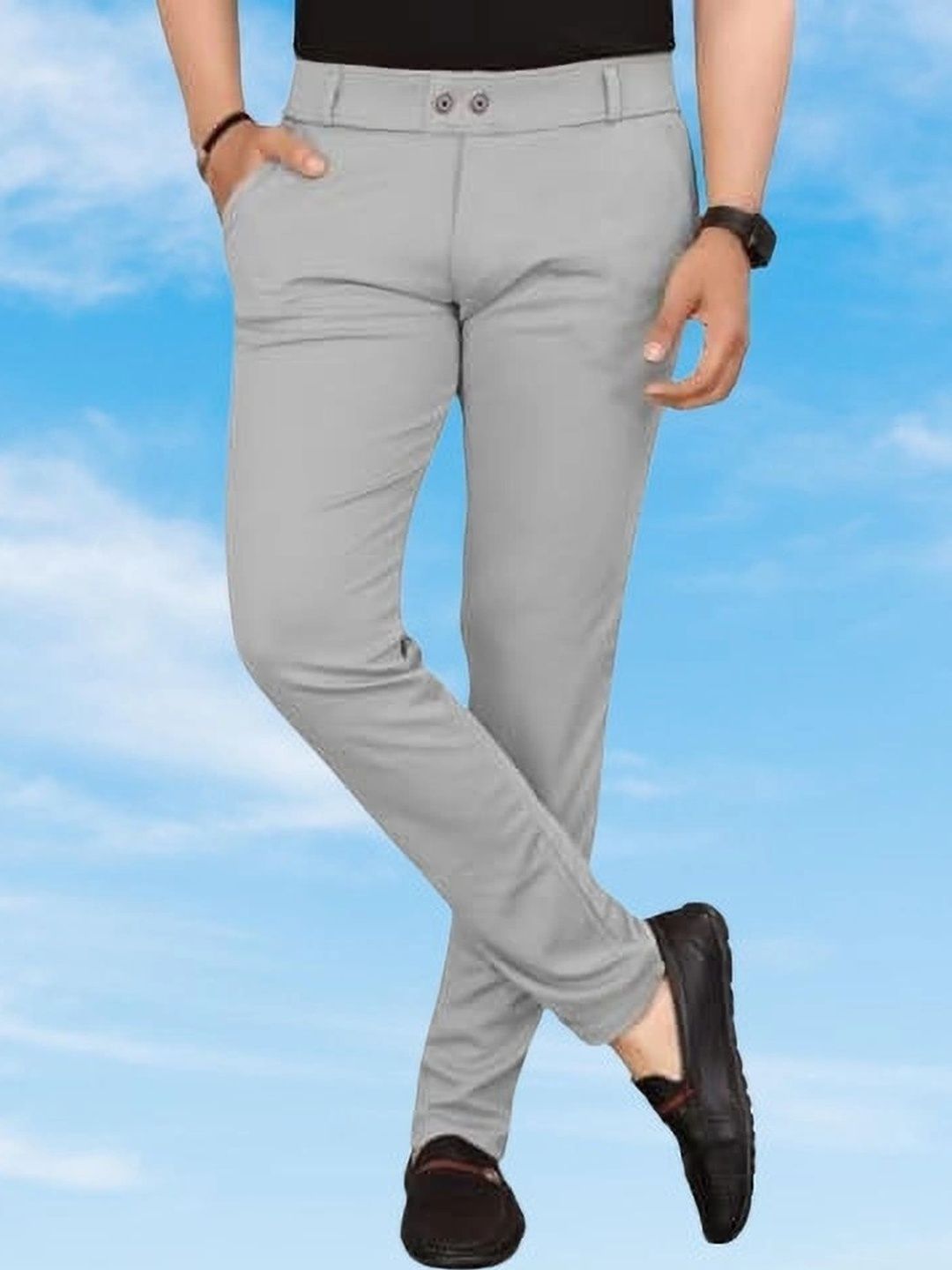 Nk staylish Men Smart Slim Fit Trousers-picture-25