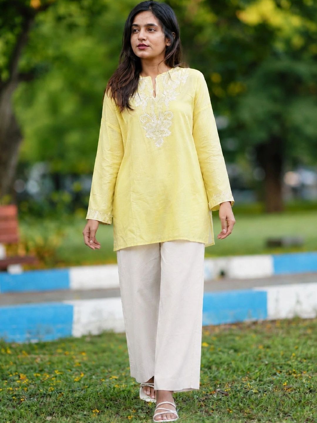 Aaghnya Embroidered Chikankari Chikankari Kurti-picture-29