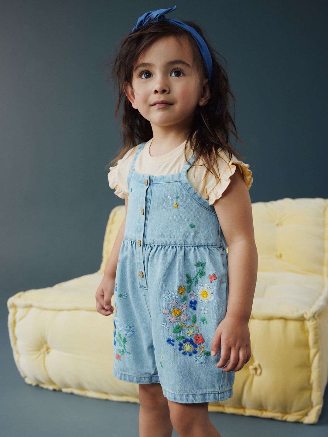 NEXT Girls Denim Jumpsuit-image-15