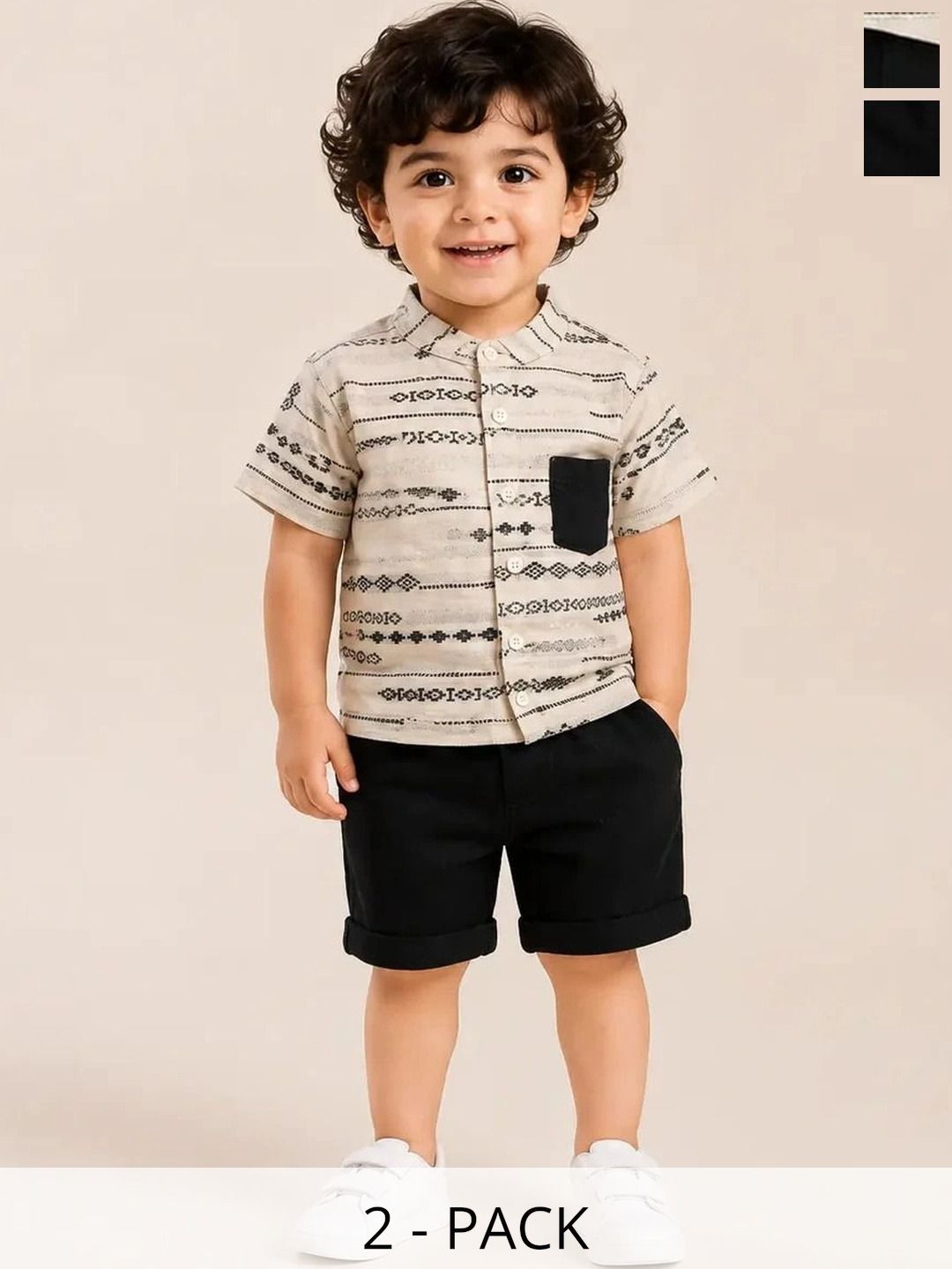 Bloomup Boys Printed Shirt with Shorts-picture-17