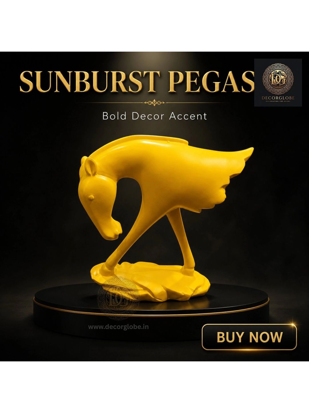DecorGlobe Yellow Figurine Showpiece-picture-23