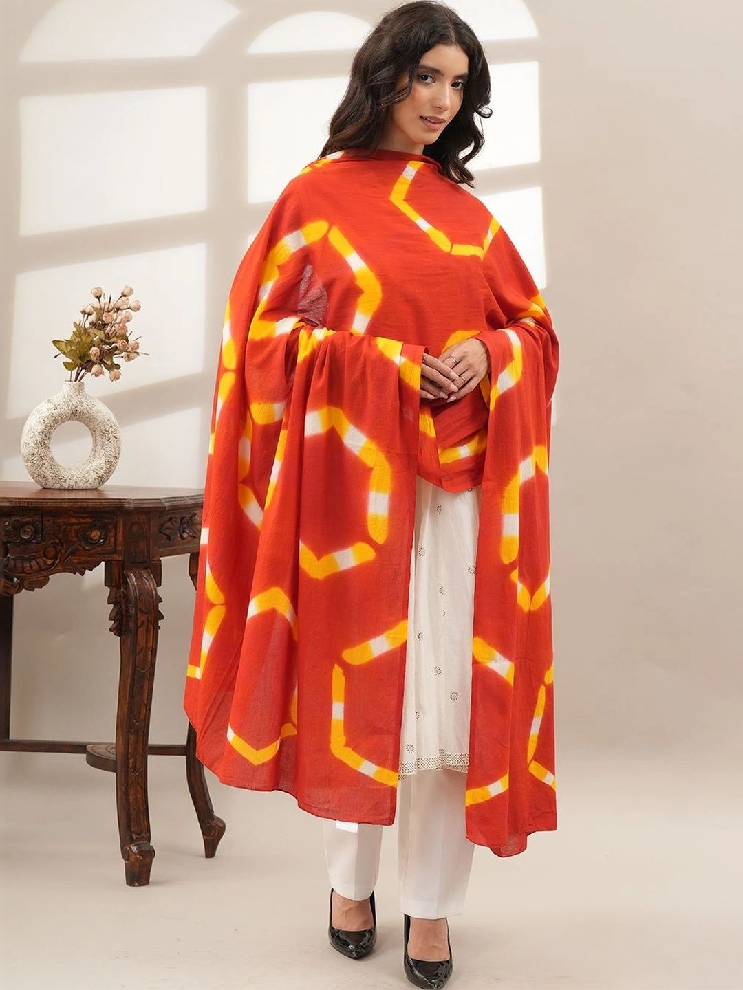 Style Shoes Printed Pure Cotton Tie and Dye Dupatta-picture-16
