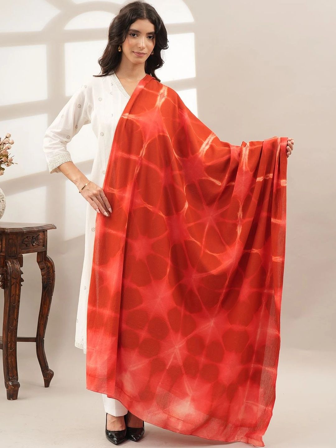 Style Shoes Dyed Pure Cotton Bandhani Dupatta-picture-32