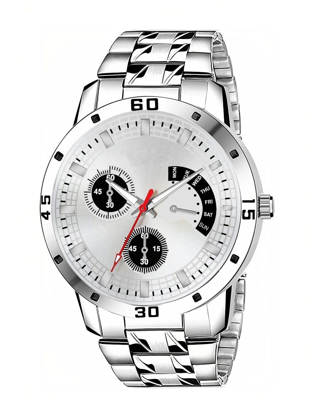 EVRGLOW Boys Dial & Stainless Steel Bracelet Style Straps Analogue Multi Function Watch RB-04-WHITE-picture-11