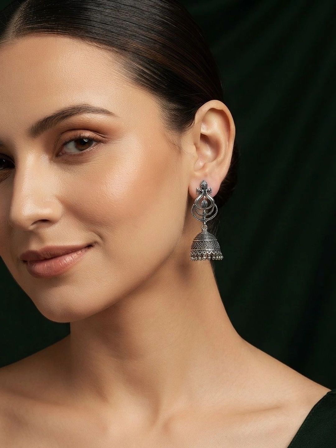 DURATI Teardrop Shaped Jhumkas Earrings-picture-38