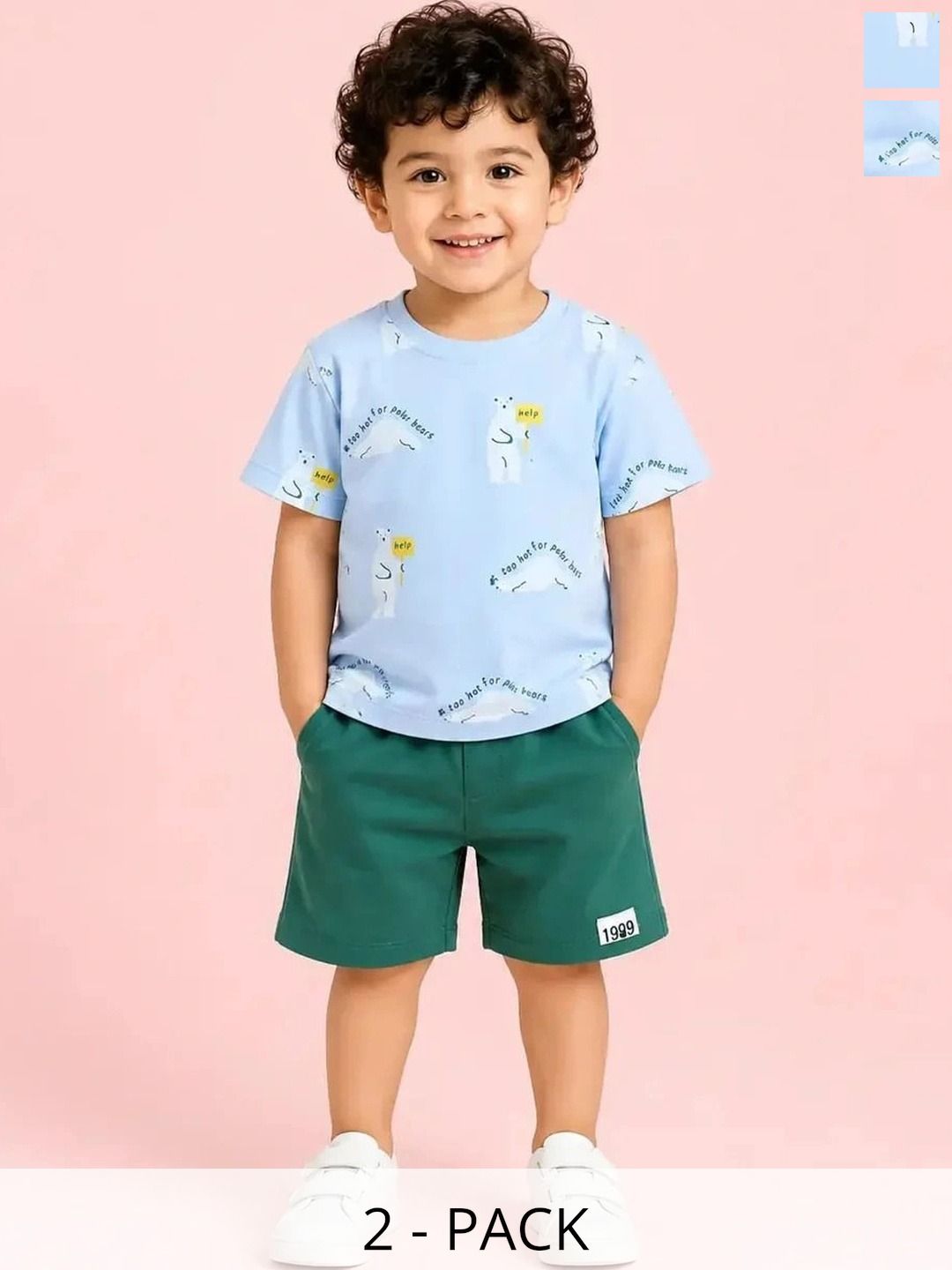 Bloomup Boys Printed T-shirt with Shorts-picture-23