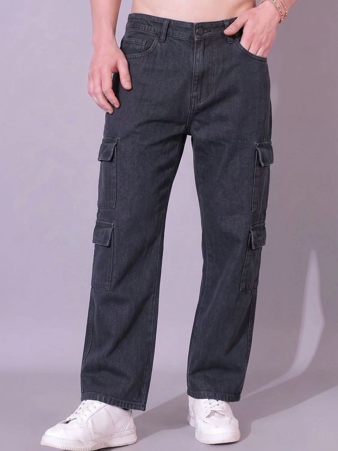Hence Men Cropped Straight Fit Mid-Rise Jeans-picture-45