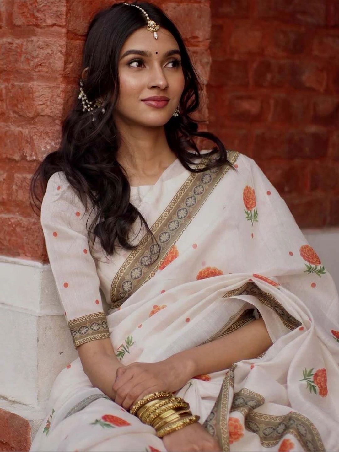 FIXAL FASHION Linen Blend Chanderi Saree-image-47
