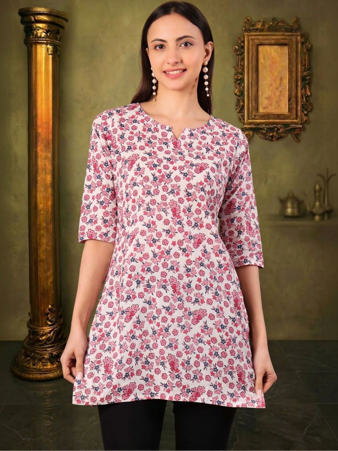 House of Sakhhi Floral Print Cotton Blend Top-picture-16