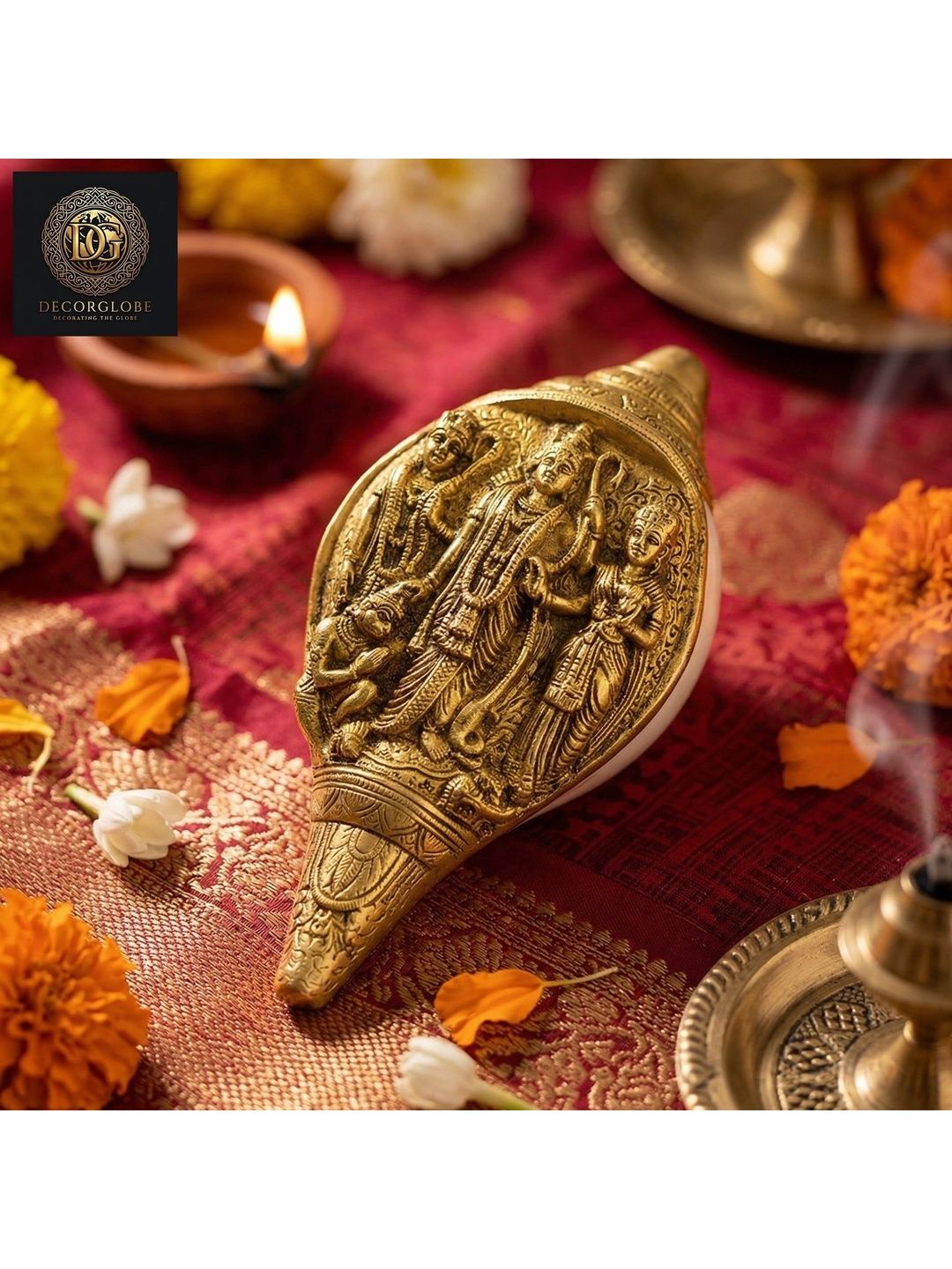 DecorGlobe Gold-Toned Religious Figurine Showpiece-picture-39