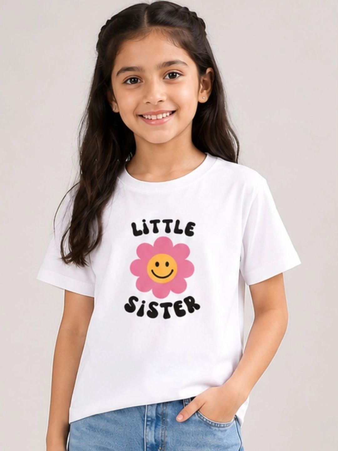 YAK YAK Girls Typography Printed Organic Cotton T-shirt-picture-19