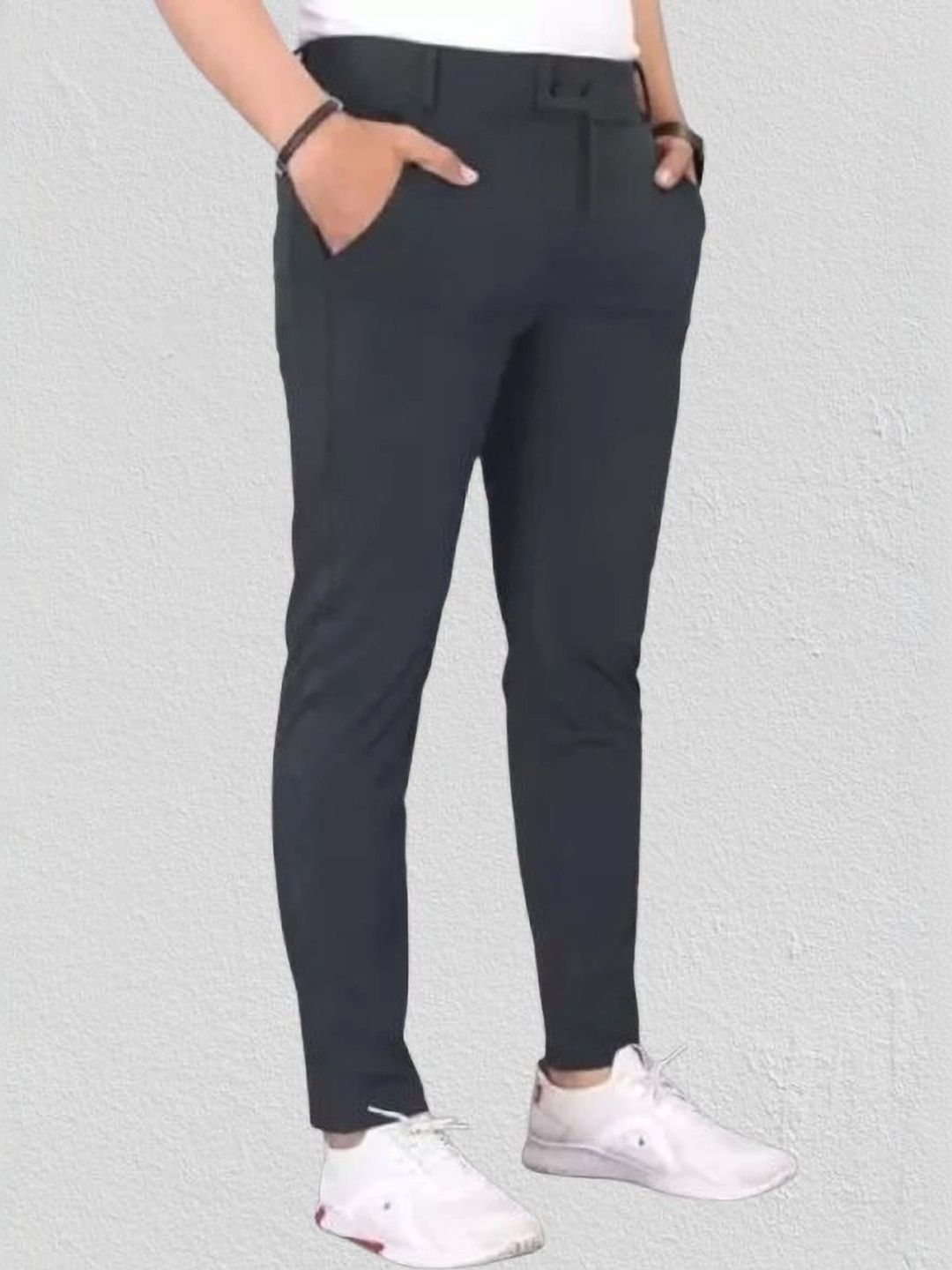 Nk staylish Men Smart Slim Fit Easy Wash Trousers-picture-19