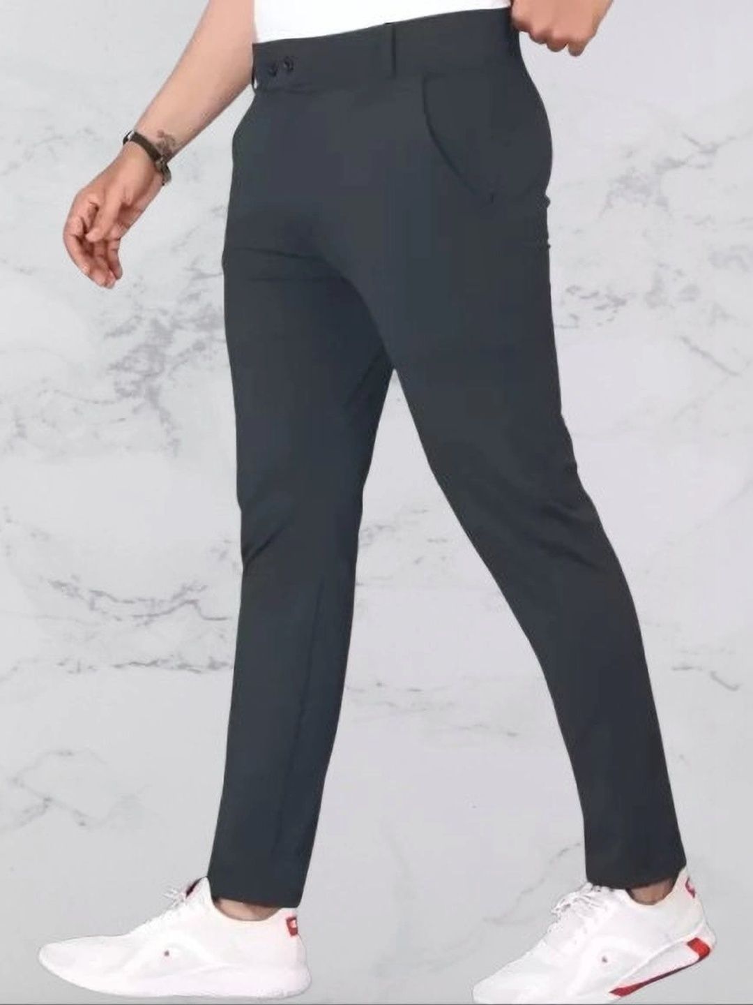 Nk staylish Men Smart Slim Fit Trousers-picture-56