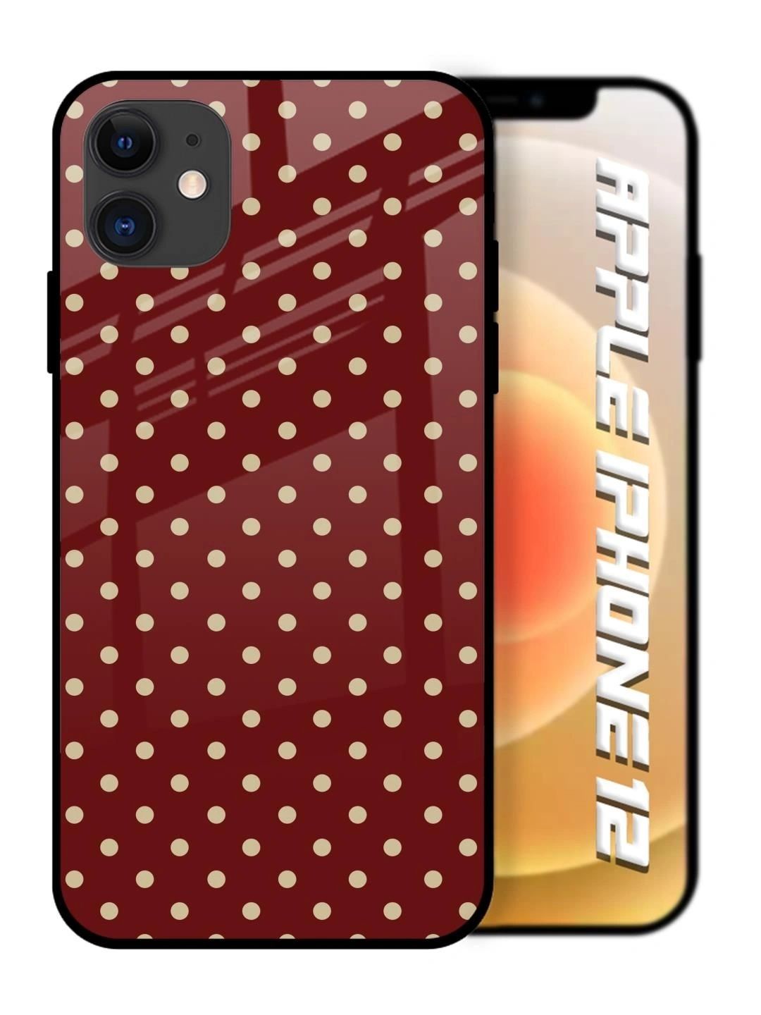 QRIOH Geometric Printed iPhone 12 Back Case Mobile Accessories-picture-52