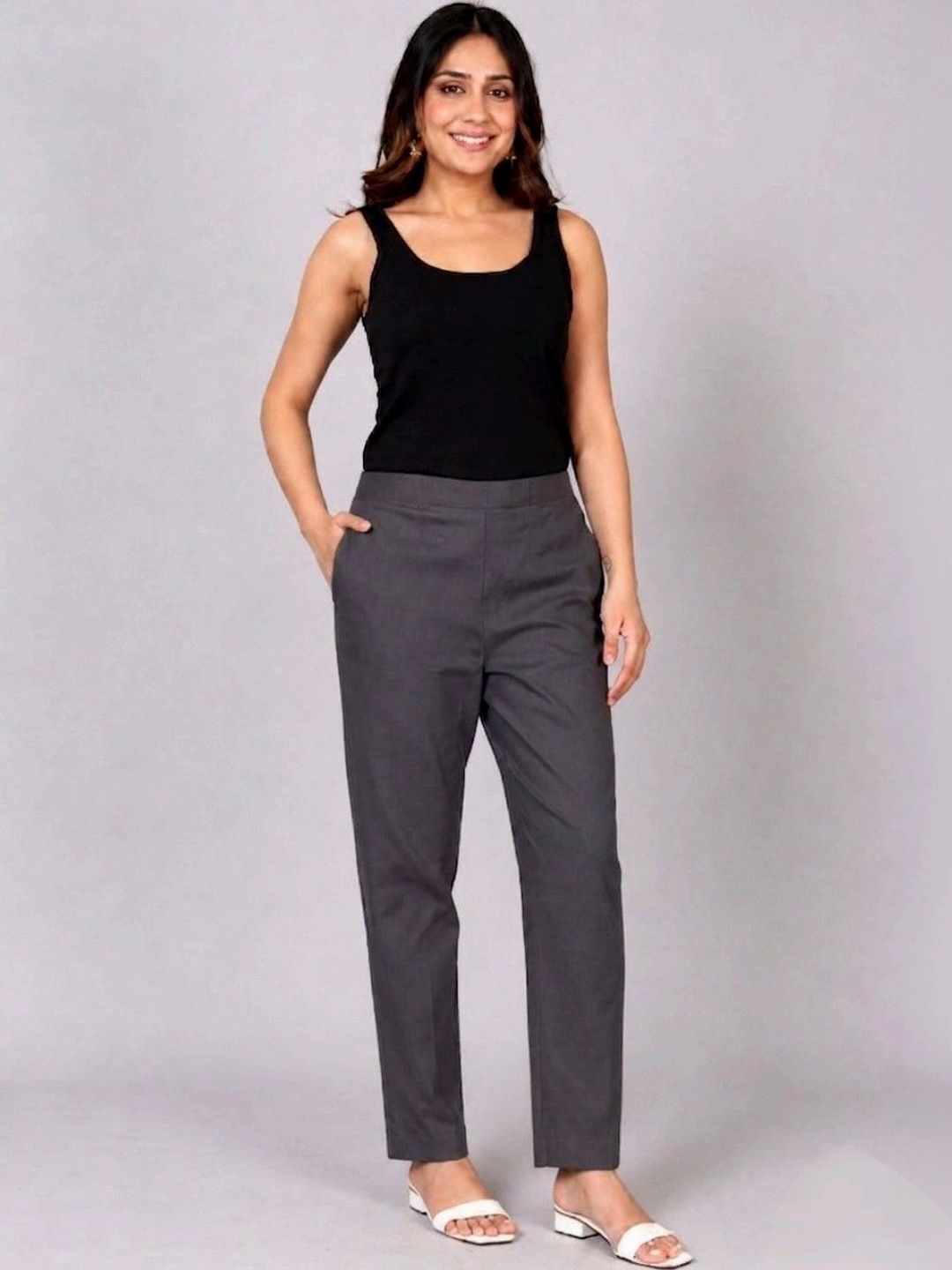 RIVNIX Women Smart High-Rise Trousers-image-37