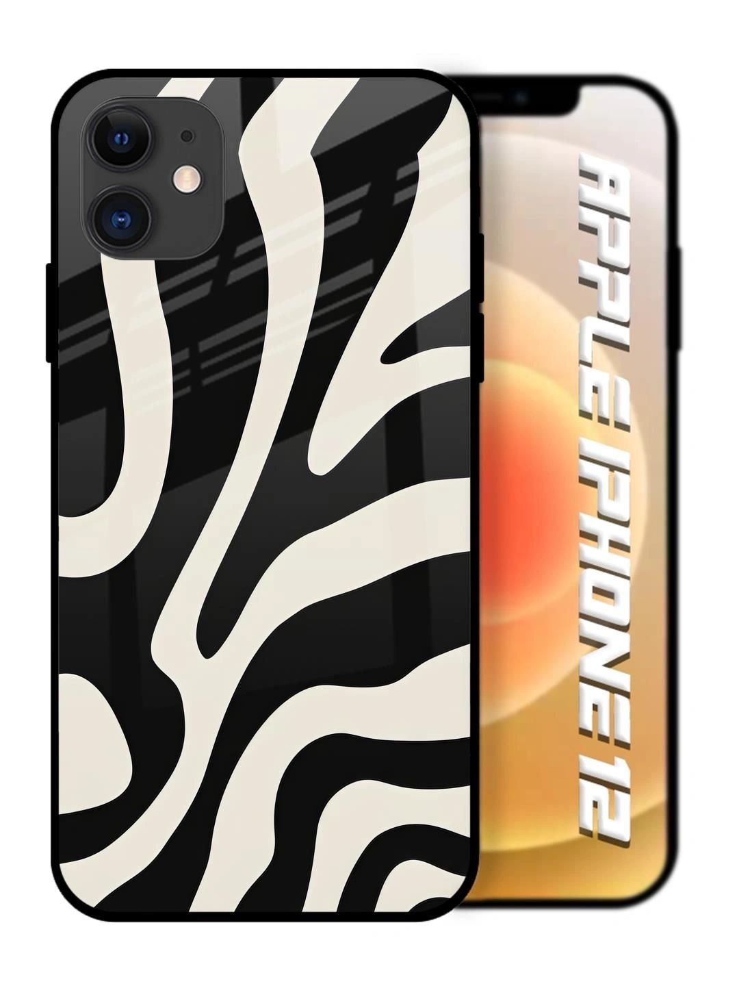 QRIOH Abstract Printed iPhone 12 Back Case Mobile Accessories-picture-22