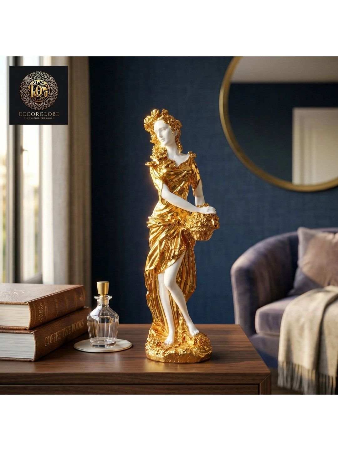 DecorGlobe Gold-Toned Figurine Showpiece-picture-25