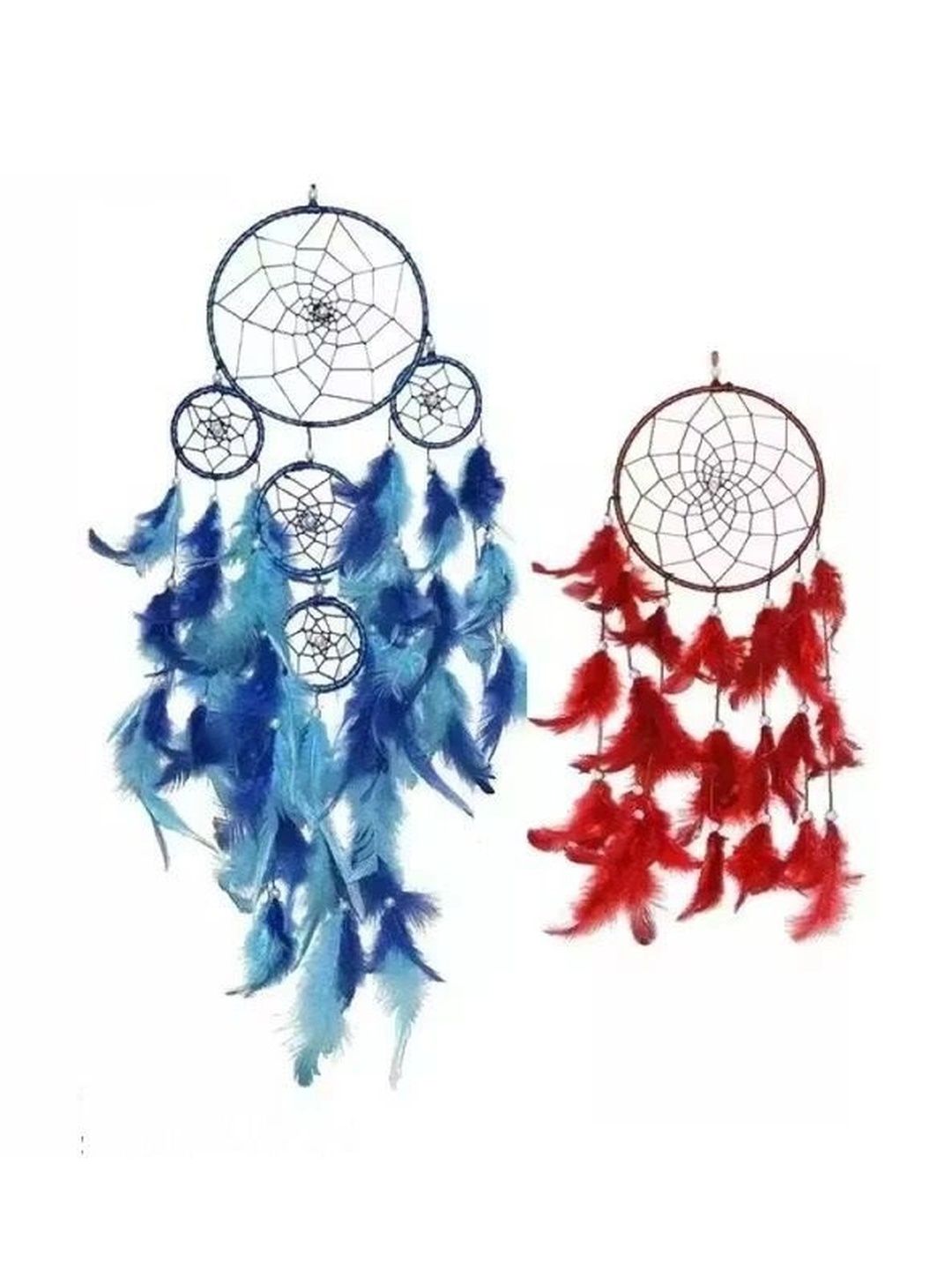 Good Aura Store Blue Self-Designed Circular Handcrafted Bohemian Windchimes-image-14