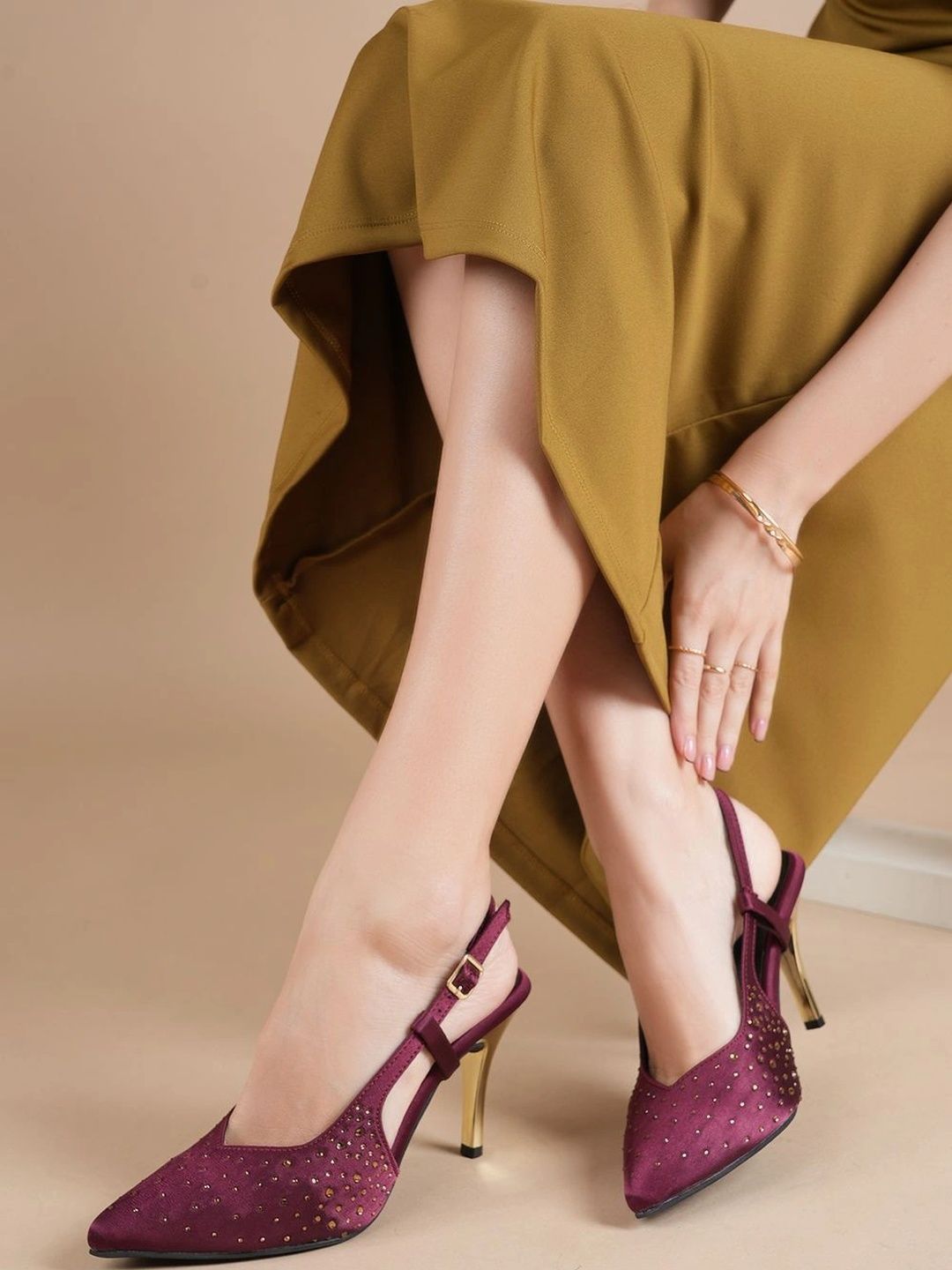 BELVE PARIS Embellished Stiletto Pumps-picture-10