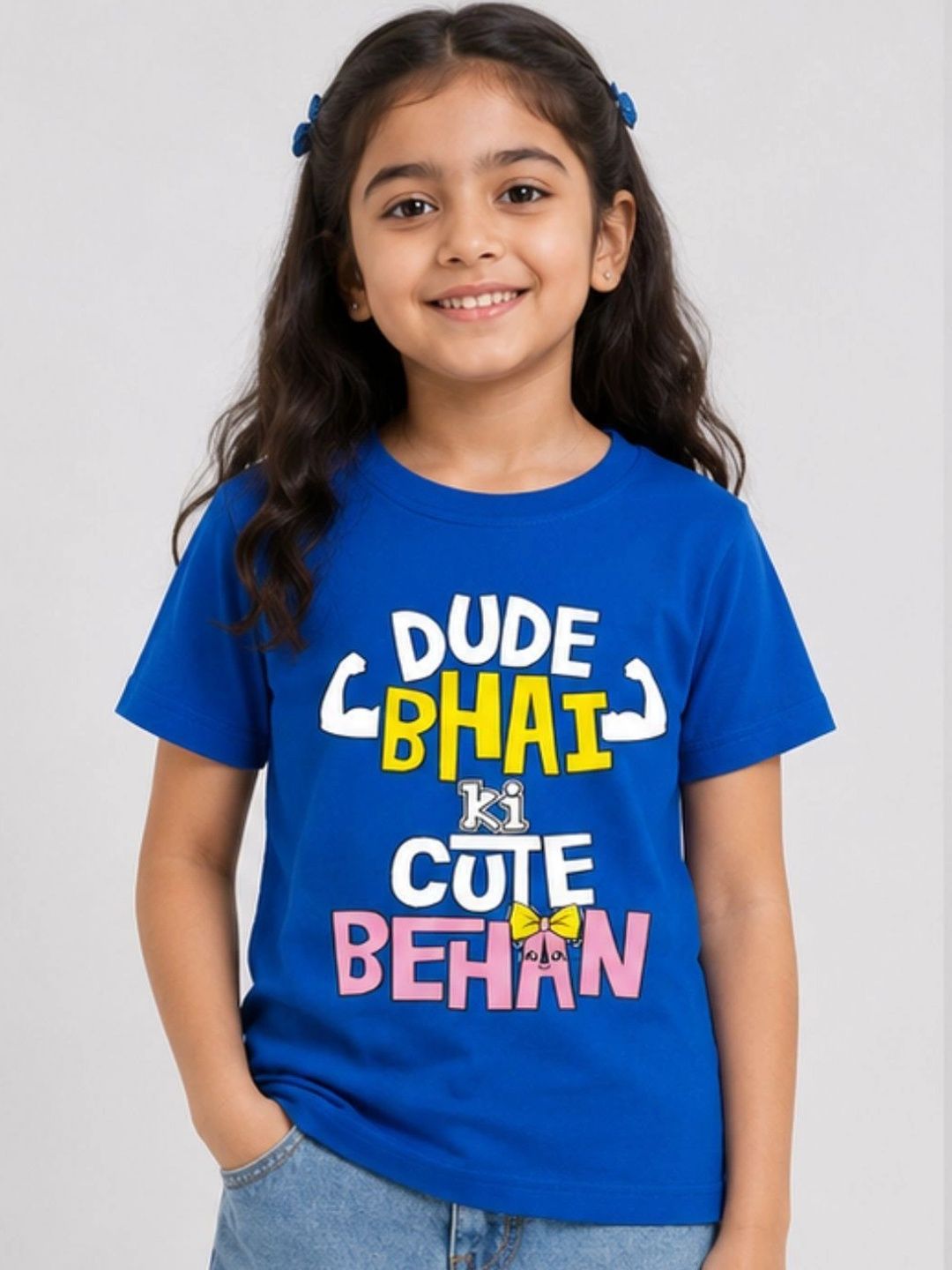 YAK YAK Girls Typography Printed Organic Cotton T-shirt-picture-24