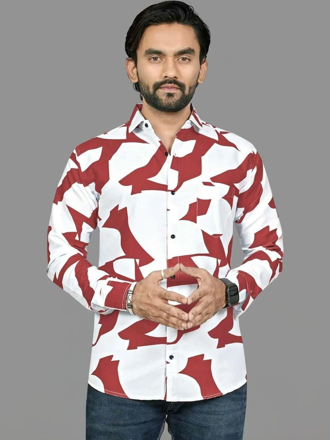 RADIANCE CREATION Men Comfort Printed Casual Shirt-image-4