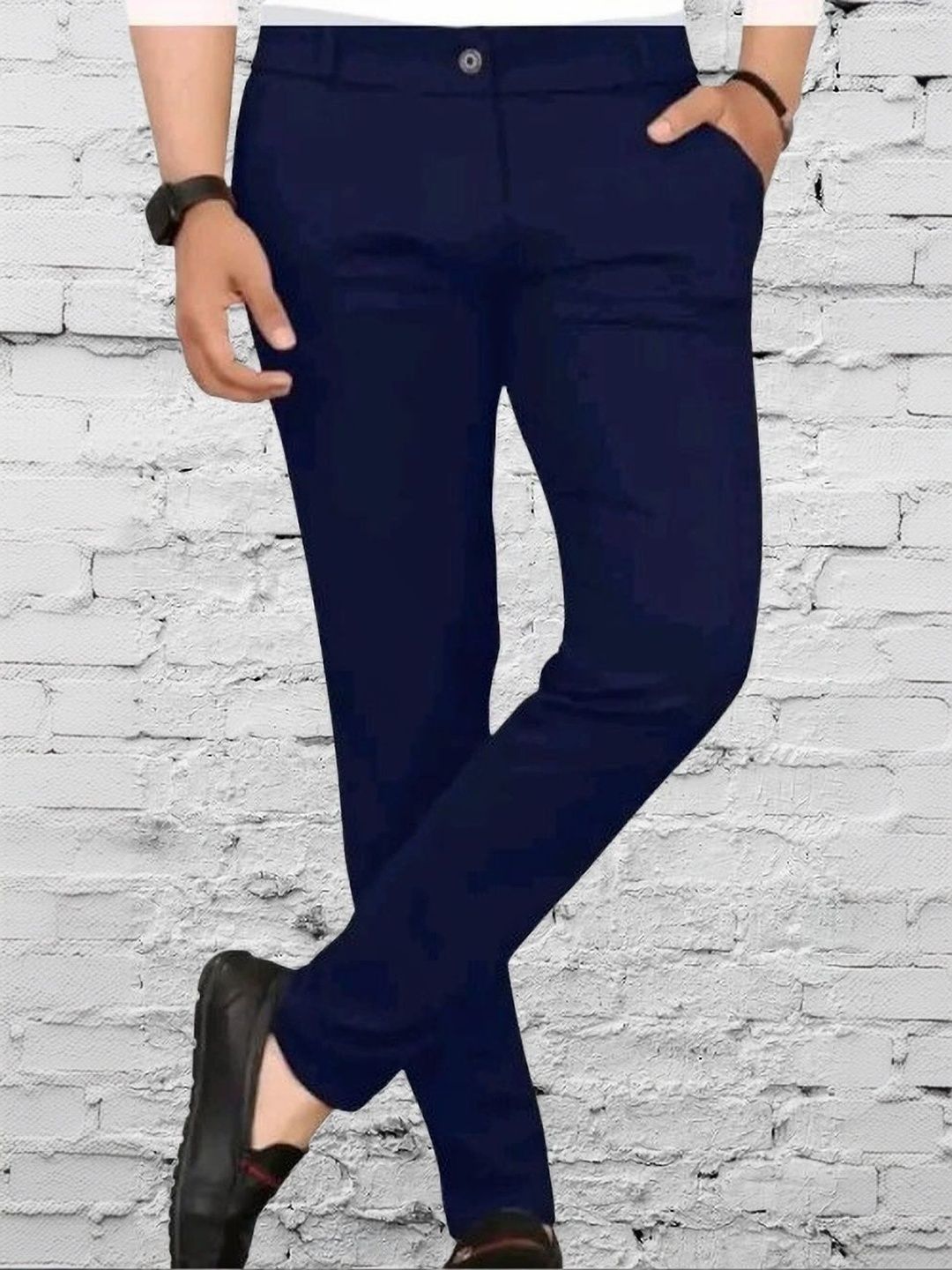 Nk staylish Men Smart Slim Fit Trousers-picture-19