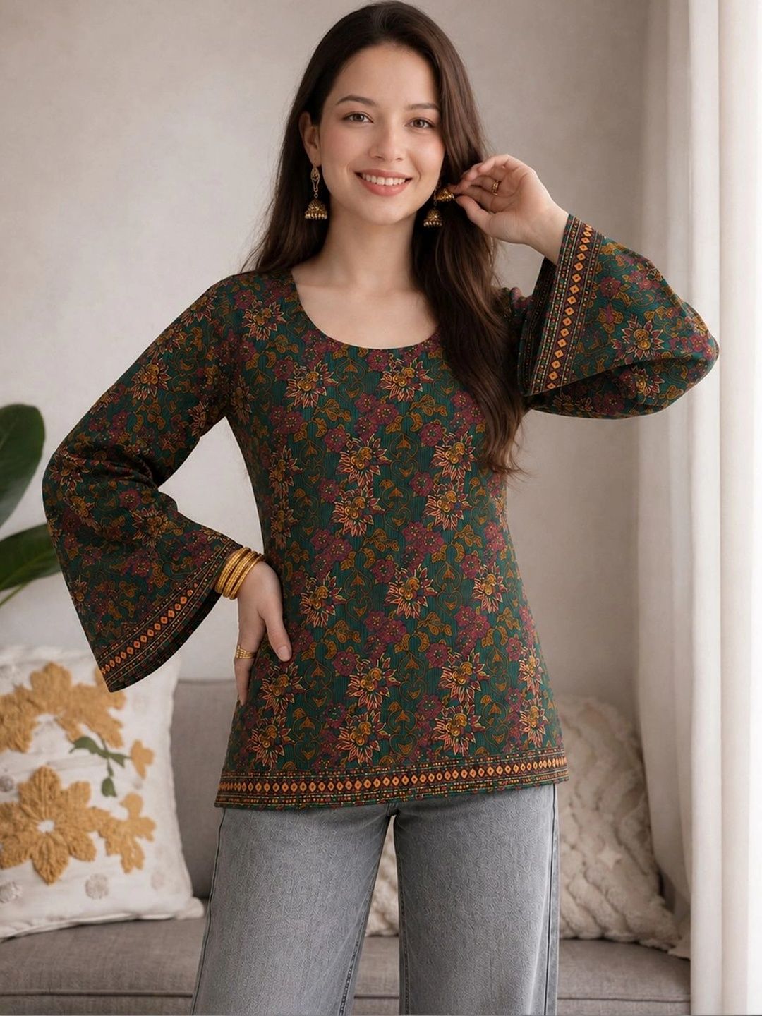 KALINI Floral Printed Kurti-picture-37