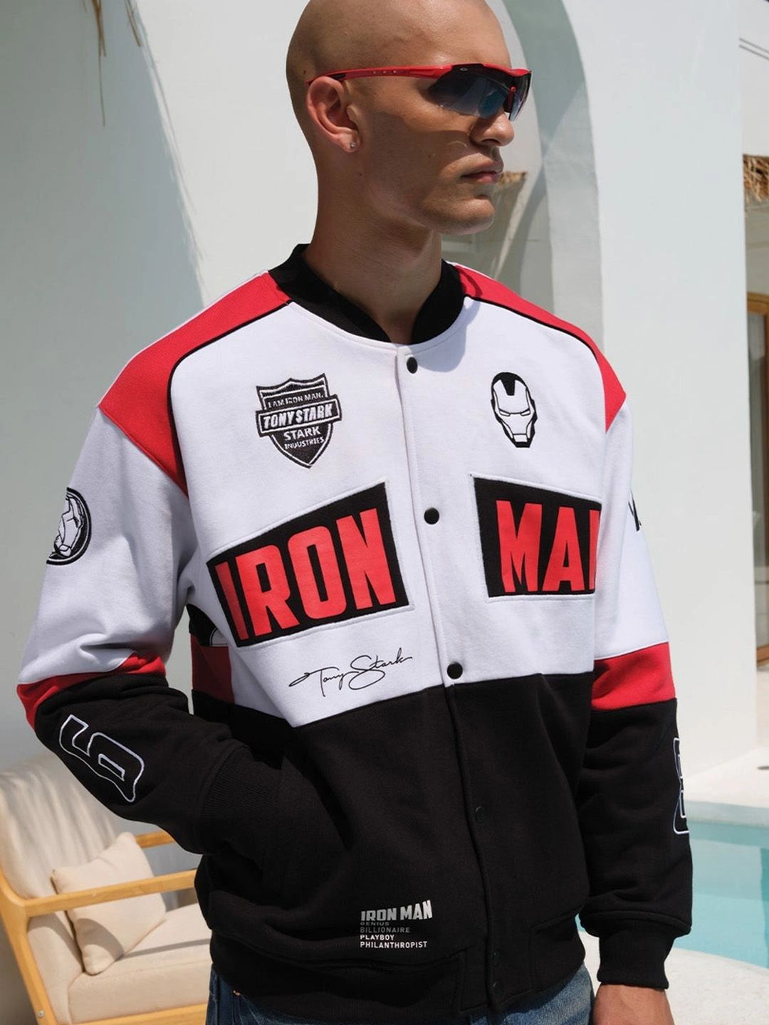 Bonkers Corner Men Cotton Colourblocked Printed Bomber Jacket-picture-16