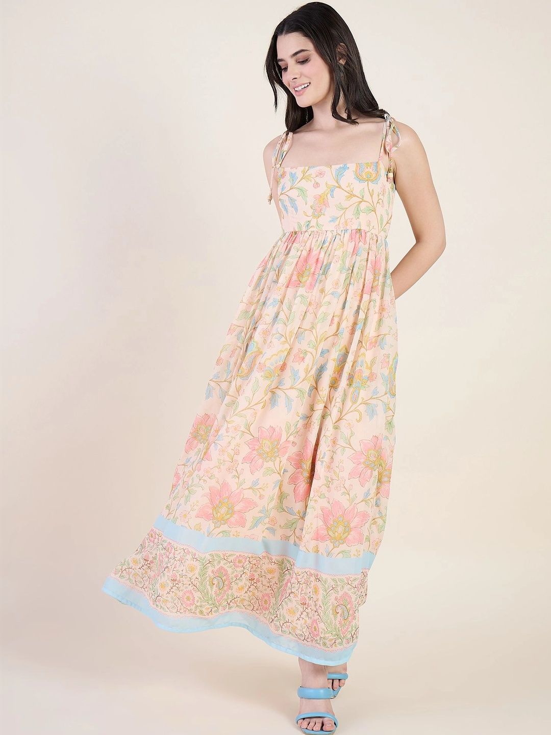 aayu Floral Printed Maxi Dress-image-32