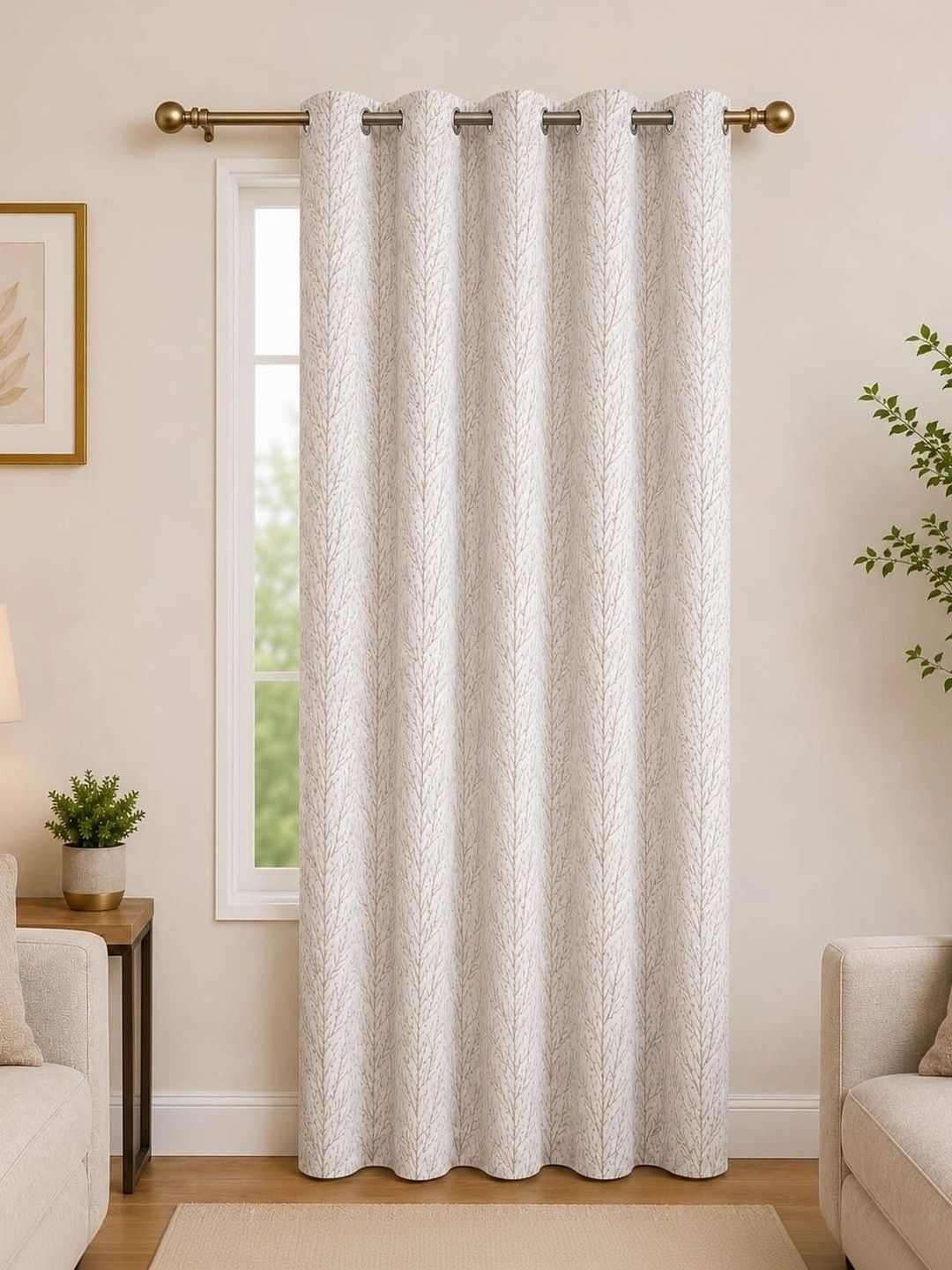 VRINDAKUL Multicoloured Set of 2 Sheer Door Curtain-picture-29