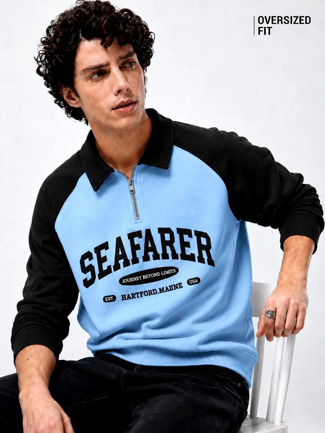 ZEN1 FASHION Men Colourblocked Sweatshirt-picture-57
