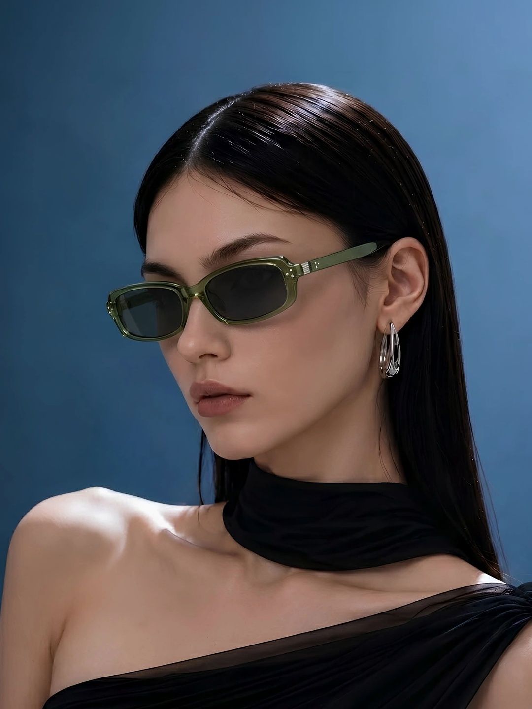 4Flaunt Unisex Grey Lens & Green Rectangle Sunglasses with-image-41