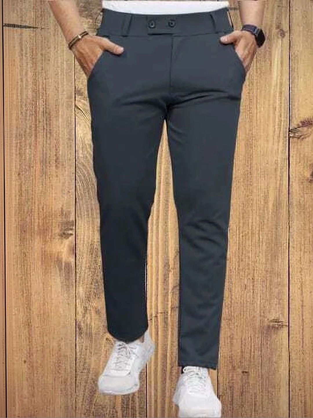 Nk staylish Men Smart Slim Fit Trousers-picture-29
