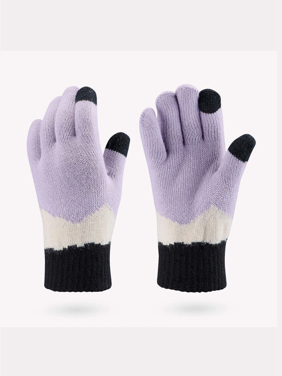 Decathlon Unisex Kids Patterned Acrylic Touchscreen Gloves-picture-21